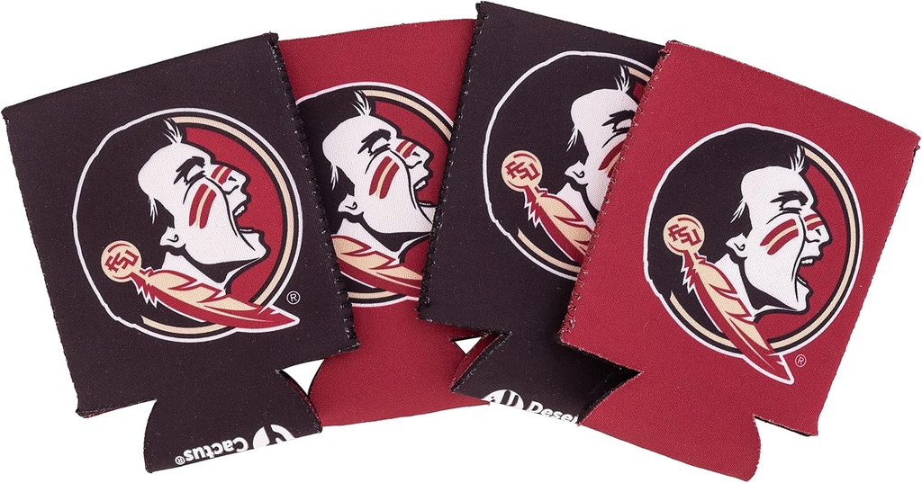 Desert Cactus Florida State University Can Insulator Beverage Cooler 4 Pack Foam Beverage Holder Seminoles FSU (4 Pack Can)