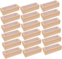 20pcs Macaron Cookie Boxes Clear Lid Bakery Packaging for Baked Goods Cupcakes Donuts Pastries Protective Design for Freshness for Takeout Celebrations