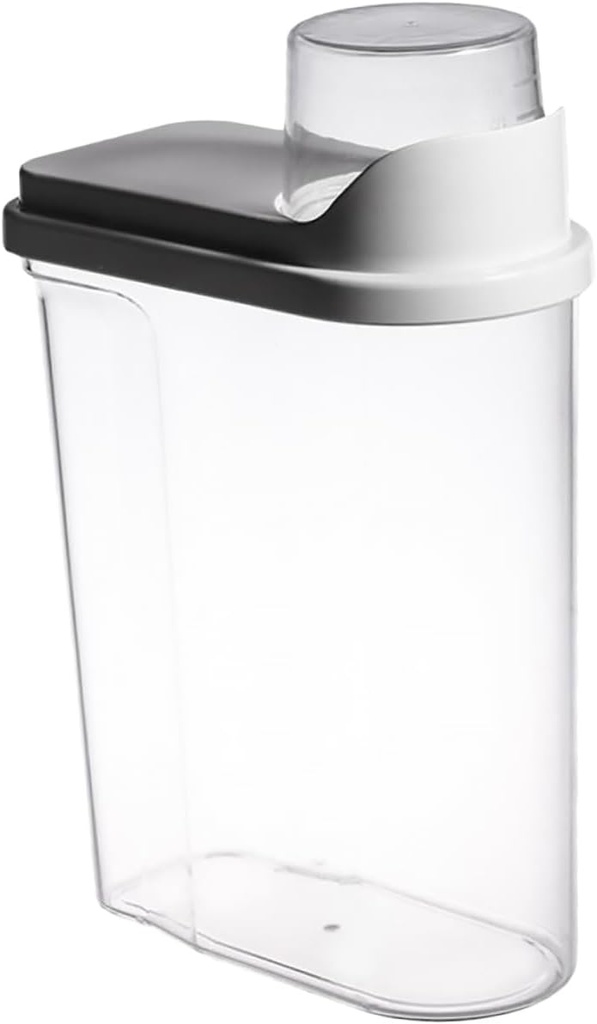 STOBAZA Grains Storage Tank Eco-friendly Sealed Food Container with Transparent Design Airtight Locking Lid for Pantry Organization for Cereal Rice Storage White