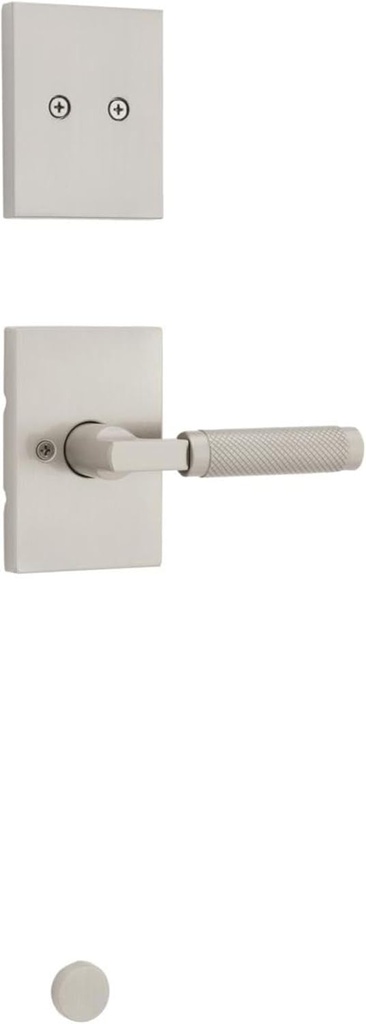 Kwikset 973PVLRCT Prava Lever Dummy Interior Pack with Rectangle Rose for Handlesets - Satin Nickel
