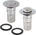 2 PCS Bathroom Sink Hair Catcher, Stainless Steel Floor Drain Filter, Pop-Up Sink Drain Filter with Removable Stainless Steel Filter Basket, Bathroom Sink Drain Filter