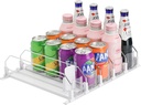Upgraded Drink Organizer for Fridge，Soda Can Dispenser for Refrigerator，Automatic Self-Pushing Drink Pusher，Space-Saving Fridge Storage，Holds up to 25-30 Cans, 5 Row