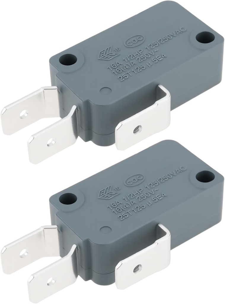 eMagTech 2pcs Microwave Oven Door Switch V15T16-CZ200 Compatible with Honeywell WPW10330566 W10330566 W10217468 16A 250V 1/2hp