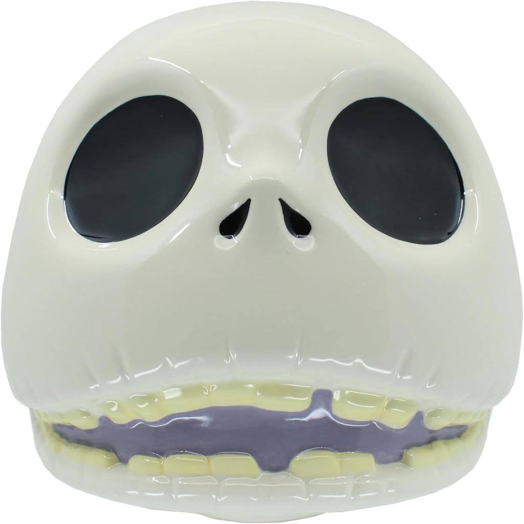 Enesco Disney Ceramics the Nightmare Before Christmas Jack Skellington Sculpted Cookie Jar, 7 Inch, Multicolor