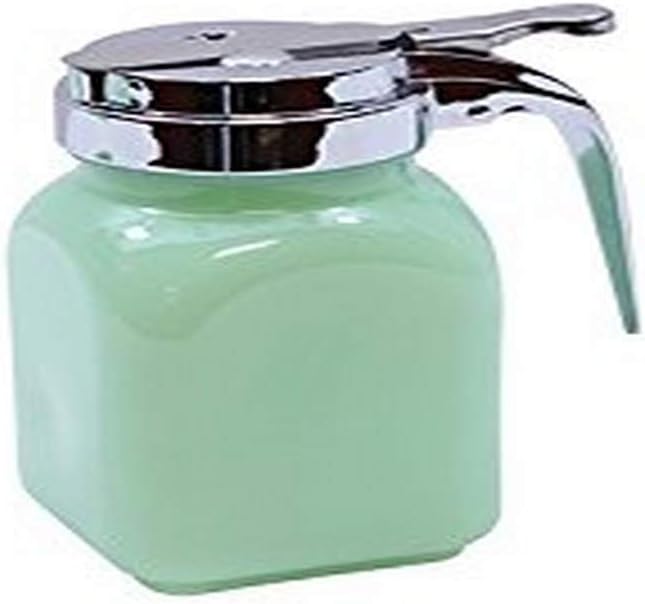 Tablecraft Syrup Dispenser with Metal Top, 6 oz, Green