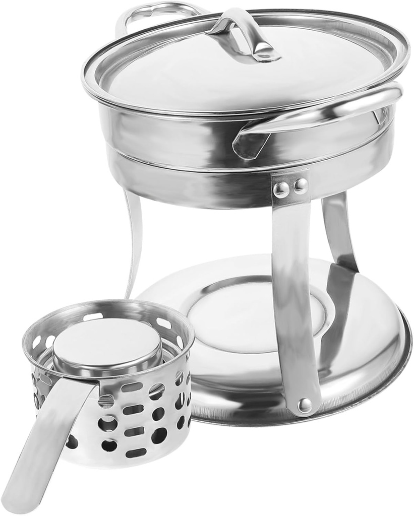 Double Handle Hotpot Stove Stainless Steel Pot Practical for Chinese Style Hotpot at Home