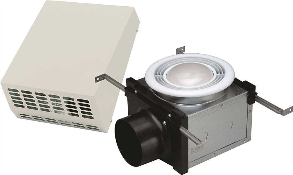 Systemair PBW110F 4 In. Duct “ 110 CFM Bath Fan Energy STAR Rated 14 W Fluorescent Light, Exterior Mount, 15" Height, 11" Wide, 14" Length, 15 x 14 x 11