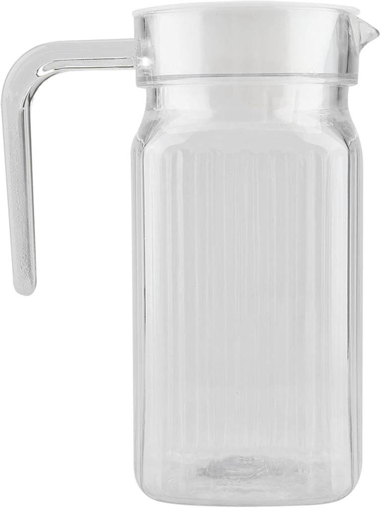 Acrylic Jug With Lid, Acrylic Transparent Juice Bottle for Water, Milk, Iced Drink (800ml)