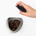 Coffee Bean Dosing Cup and 8ml Spray Bottle Kit For Espresso,Coffee Bar Accessories,Ceramic Single Dosing Tray For Coffee or Tea .Mini Portable Spray For Reducing Coffee Power Static (G-Black)