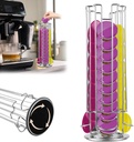 Coffee Pod Holder, 360° Rotation Coffee Pod Organizer, Coffee Pod Stand Holder Elegant Coffee Pod Rack Pod Holder for Home Office Kitchens 4.7×4.7×13.38in.
