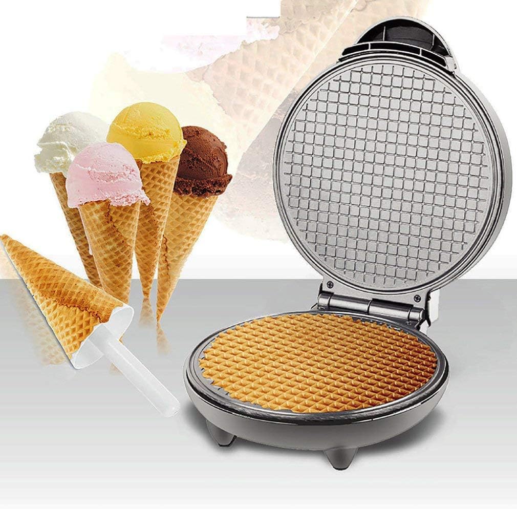 Small Sandwich Maker,Electric Crispy Egg Roll Maker， Omelet Sandwich Iron Baking Pan Waffle Pancake Oven， Diy Ice Cream Cone Machine