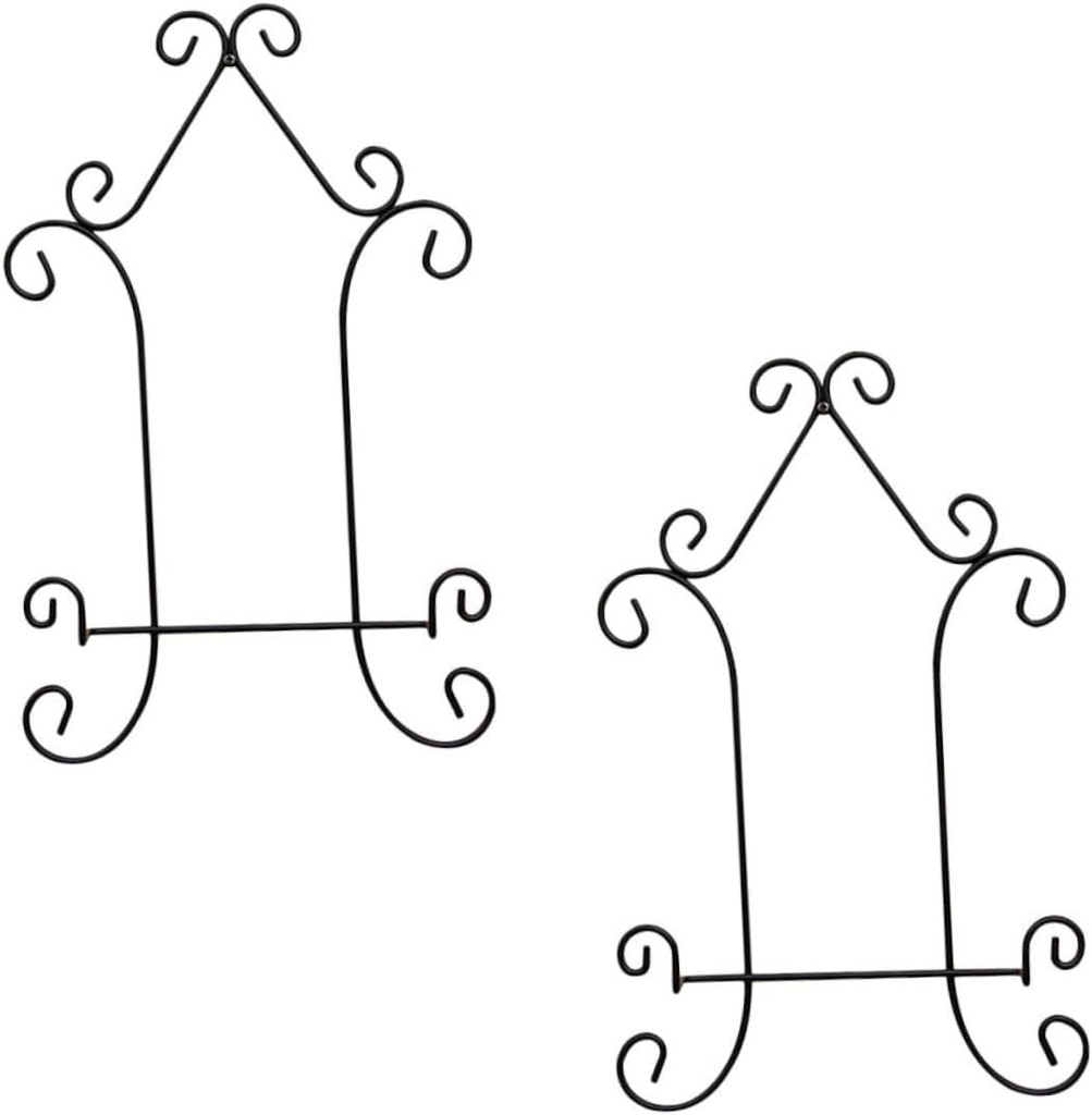 VALICLUD 2Pcs Plate Holder Wall Display Stand Artwork Display Rack for Plates Photos Art Stylish Finish for Home Decoration