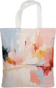 Chicimln Pastel Abstract Boho Tote Bag, Contemporary Minimalist Canvas Tote Bags for Women, Mid Century Modern Abstract Reusable Grocery Shopping Bags