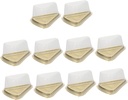 iplusmile 100 Pcs Triangular Cheesecake Storage Boxes with Lids Lightweight Food Wrapping Containers for Desserts Cupcakes Bread and Pastries Practical Cake Packaging for Parties and Shops