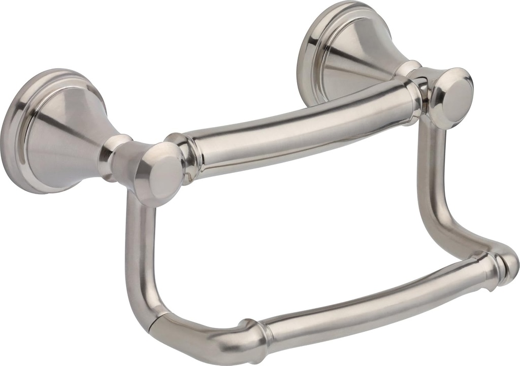 Delta Traditional (1-Pack) Toilet Paper Holder w/ Assist Bar ADA Compliant Brilliance Stainless Steel 300 lb Capacity Grab Bar for Seniors Bath Safety Handle, Balance Assist, Toilet Grip Bar 41350-SS