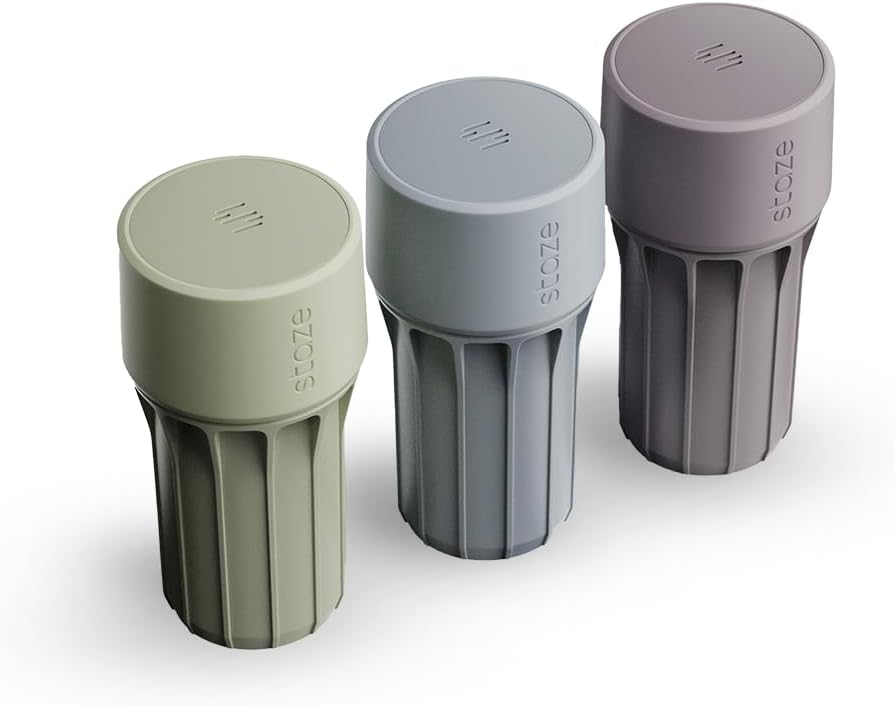 Staze Preserve Vacuum Sealed Storage Jars (148ml) | Patented Smell Proof Containers | Herb Storage & Food Storage Container with Protection - (OG Trio)