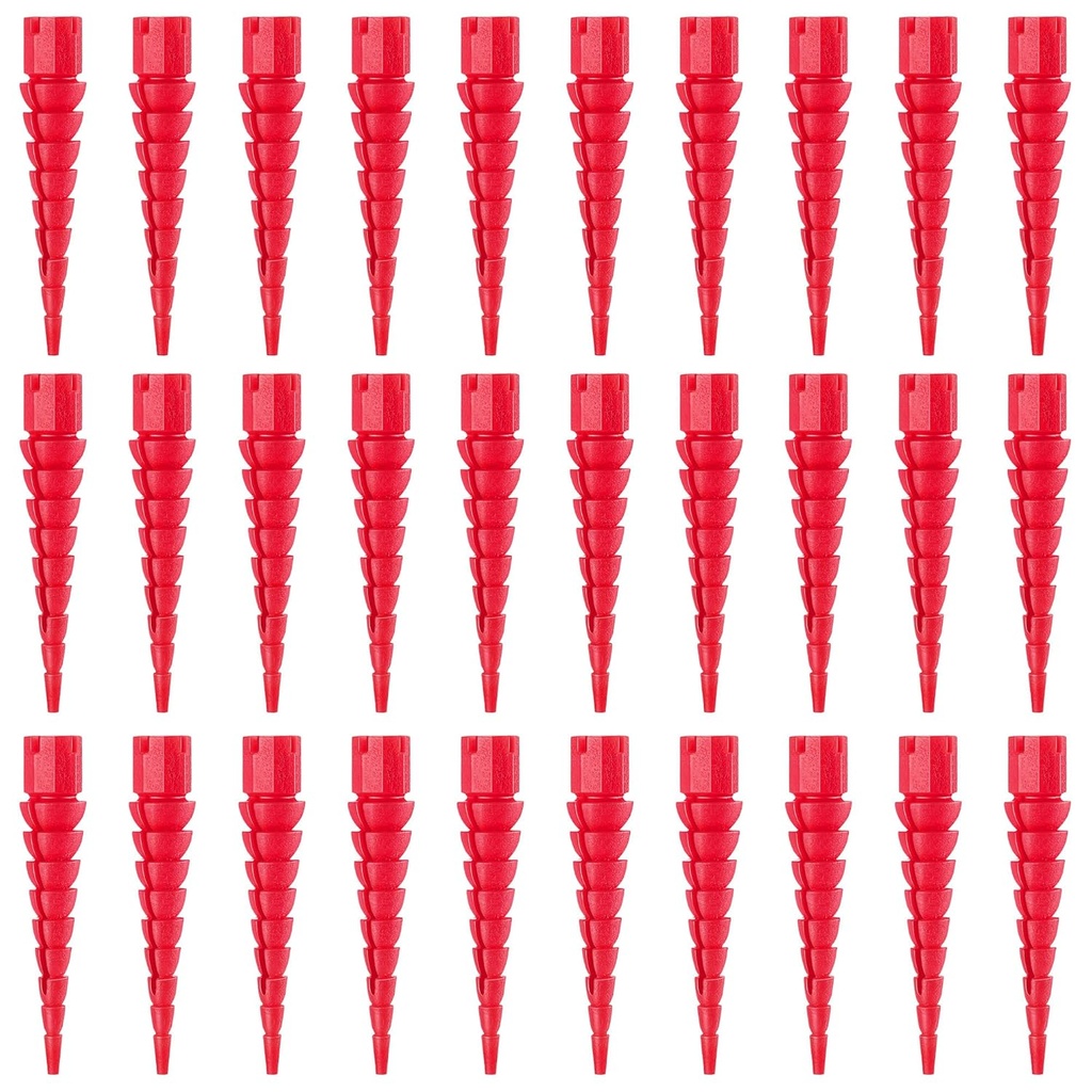 30 Pcs Wood Anchor, Stripped Screw Hole Repair Kit for Wood, Door Hinge Screw Hole Repair Fits Screws Sizes #2 to #16, Red