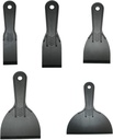 Plastic Putty Knife Set Plastic Putty Knives Flexible Paint Scrapers Tool Flexible Scraper Set Plastering Tool Filling Knife Set for Patching,Spackling,Wallpaper (Black, 5 Pcs)