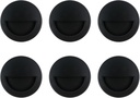 Crapyt Hidden Concealed Recessed Door Pull Handles, 304 Stainless Steel Round Flush Pocket Handles with Screws for Sliding Doors, Warehouse or Cabinet, 6 Pcs Black 2.75"