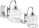 Ralbay Modern Bathroom Vanity Light - 2-Light Crystal Wall Fixture for Bathroom