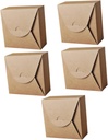 Amosfun 5pcs Portable Cake Storage Boxes Paper Cake Packing Holders for Transporting Desserts for Parties and Celebrations