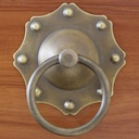 Antique Ring Door Knocker, Antique Bronze Door Knocker European Flower Door Handle Retro Entrance Door Decoration Accessories/Brass/15Cm Diameter ( Color : Brass , Siz(Color:Bronze,Size:10Cm Diameter)