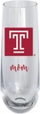 R and R Imports Temple University 10 oz Stemless Flute mom Design Officially Licensed 2-Pack