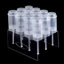 ZLKSKER Pack of 12 Cake Push Up Pop Containers with Tray, Cake Pop Molds Stand, for Homemade Treats Dessert Snacks