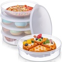 5 Pcs Plastic Deli Food Storage Containers with Lids Airtight, 8. 5 x 2. 2 Inches Reusable Leakproof Clear Food Cupcakes Storage, Freezer/dishwasher/, BPA-free, Secure & Easy Transport