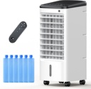 Windowless Portable Air Conditioners with Remote, Ventless Ac Unit Ductless Air Cooler, Hoseless Quiet Evaporative Oscillating Swamp Cooler, 6 Ice Box for Bedroom Indoor Outdoor Office Room