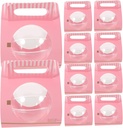 PRETYZOOM 10pcs Disposable Plastic Cake Container Ball Shape Mousse Box Cake Packaging