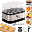 The Master Egg Cooker, 2026 Upgrade Master Egg Boiler, Smart Stainless Steel Electric Eggs Poacher,Multi-Functional Auto Shut-Off Egg Steamer 6 Egg Capacity for Soft,Medium,Hard Boiled (1pc)