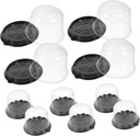 PRETYZOOM 50Pcs Clear Plastic Cake Boxes with Dome Lids Portable Cake Containers for Party Favors and Bakery Display for Easy Transport and Protection