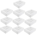STOBAZA 10pcs Paper Bakery Box Transparent Window Creative Cupcake Packing Box for Muffins Tarts and Pastries for Holidays and Special Occasions