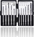11 Pcs Mini Screwdriver Set - Flathead & Phillips Screwdriver Kit for Glasses, Watch, Phone, Toys & Computer Repair