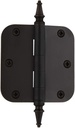 Nostalgic Warehouse 746072 3.5" Steeple Tip Residential 5/8" Radius Corners Door Hinge, Oil-Rubbed Bronze