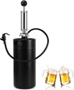 128oz Beer Growler Tap System & New 4 Inch Beer Keg Tap，Stainless 3.6L Mini Keg Growler Draft Beer Dispenser for Home Brewing Party Picnic
