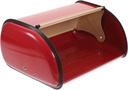 Vintage Large Capacity Bread Storage Bin Red Drum Shape Kitchen Organizer Box for Bread Snacks Fruits and Utensils Stable Base Container for Home Bakery Coffee Shop Use