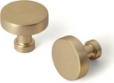 Goo-Ki 6 Pack Champagne Bronze Drawer Knobs Zinc Alloy Cabinet Hardware - Modern Simple Bar Knob Single Hole/Screw Pull Handle for Kitchen Cupboard