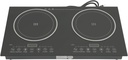 Double Induction Cooktop, Portable Induction Cooker 2 Burners 1200W Electric Burner Countertop Cooktop with 8 Gear Firepower for Kitchen