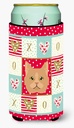 Caroline's Treasures CK5160TBC Selkirk Rex Cat Love Tall Boy Hugger, Red Can Cooler Sleeve Hugger Machine Washable Drink Sleeve Hugger Collapsible Insulator Beverage Insulated Holder