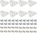 8 Sets 1010 Aluminum Extrusion T Slot Corner Bracket 10 25 Series Extruded Hardware T Shape Joint Plate with Nut Bolt for 10/10 1 Inch Black Aluminum Profile Connector Accessories