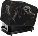 Black Labrador 2 Slice Toaster Covers Dustproof Splash-Proof Bread Machine Cover Fingerprint Protectors Small Washable Kitchen Appliance Cover Universal Size