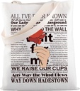 MBMSO Hadestown Musical Tote bag Hadestown Theater Gifts for Musical Fans Wait for Me Hadestown Inspired Shoulder Bag