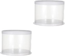 2pcs Box 6'' Round Cake Box Window Paperboard Pet Material Cake Packaging Party Dessert Storage Bakery