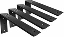 Countertop Support Brackets 4 Pack L Bracket Countertop Brackets 10" x 6" x 2.5" Heavy Duty 3/8" Thick Shelf Brackets Metal Corbels L Shape Bracket for Wood Shelf/Quartz/Granite/Concret Countertops