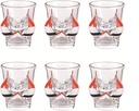 YY 6-piece Shot Glasses Bikini Bust 3D Shot Glasses Funny Body Shape Wine Glasses Transparent 1.86oz Beverage Cups Glassware Bar Decoration Cup