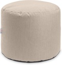 Jaxx Spring Indoor/Outdoor Bean Bag Pouf Ottoman, Sunbrella Flax
