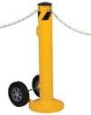 Vestil BOL-MB-JK-42-5.5 Movable Bollard with Slots, 42" x 5", Yellow