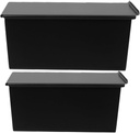 2pcs Nonstick Toast Mold Loaf Pan Carbon Steel Bread Box for Kitchen Counter